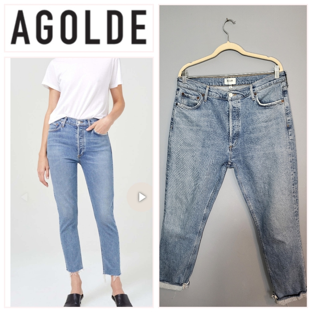 AGOLDE Size 32 NICO Women's Blue Jeans Mid Rise Skinny Fit Light Blue